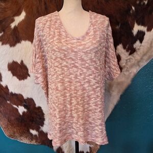 ODDY Pink Patterned Short Sleeve Top